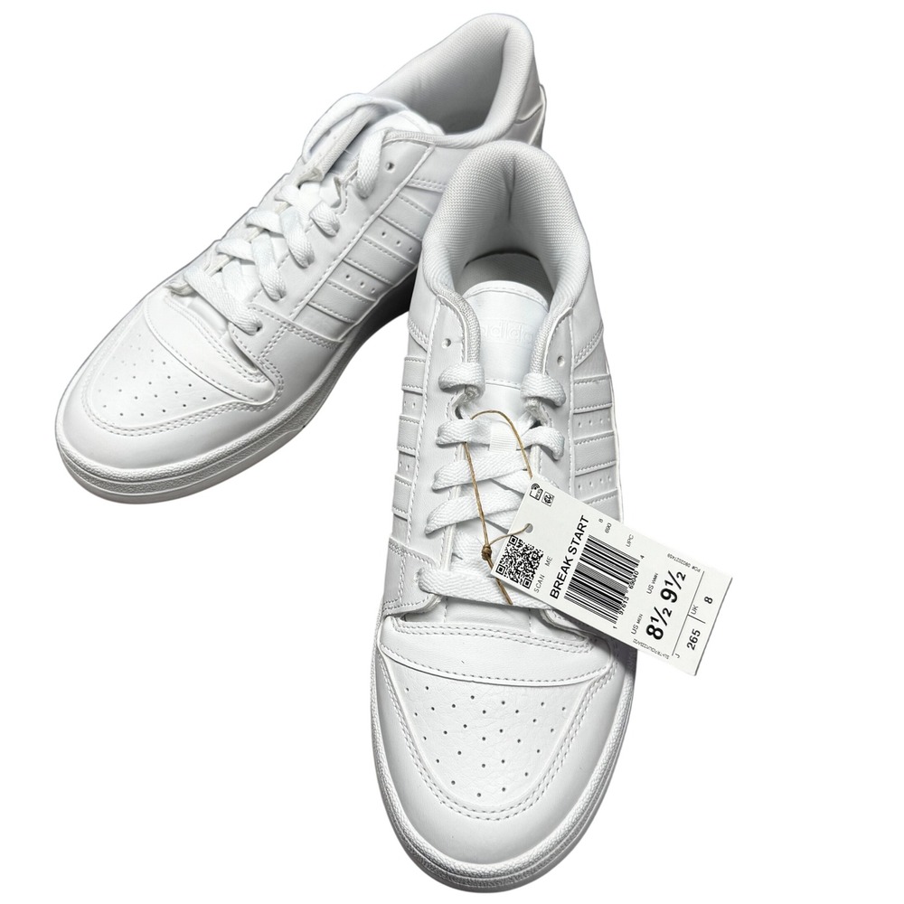 Adidas Break Start JR3250 White Sneakers Men's 8.5 Women's 9.5 New with Tags Box - Picture 5 of 6